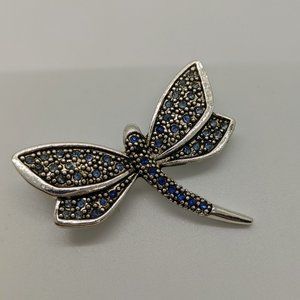 Crystal Dragonfly Brooch